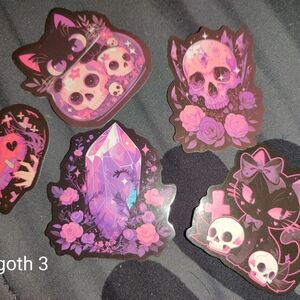 Gothic Purple and Black Sticker Set
